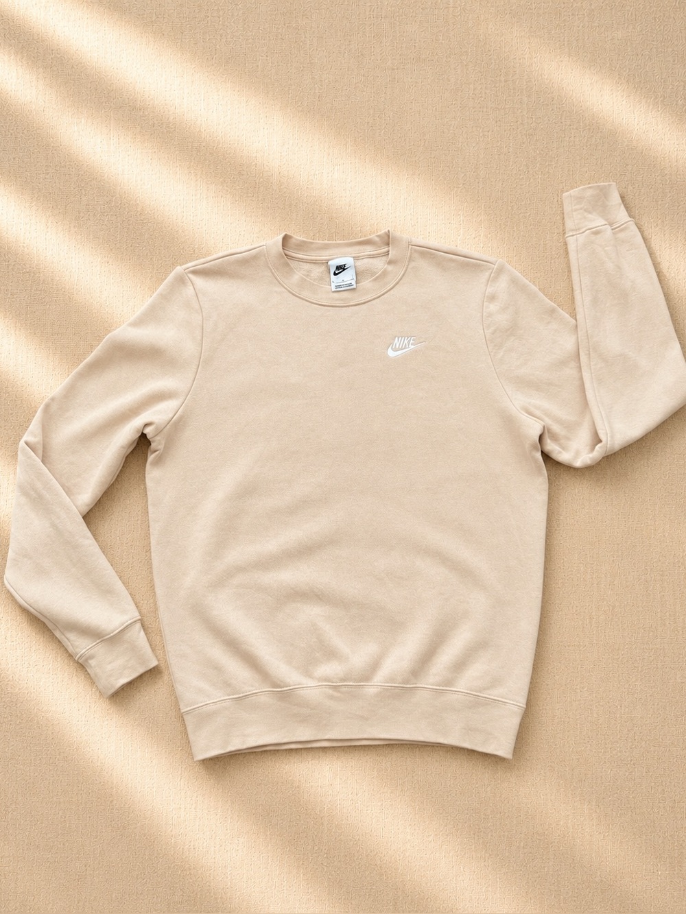 Nike Sportswear Club Fleece Crewneck Sweatshirt Sanddrift Size S